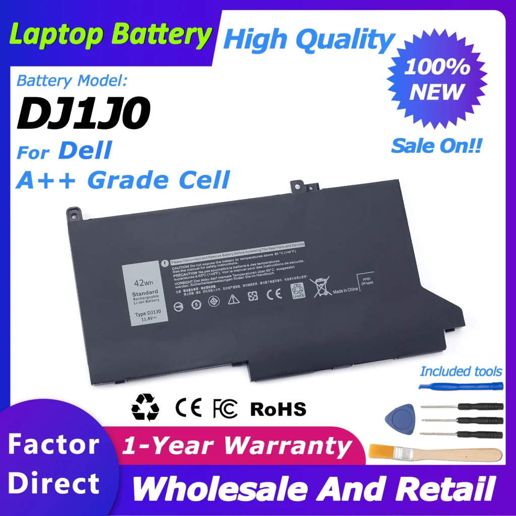 DJ1J0 42Wh for DELL Latitude 12 7000 7280 series 7280-K8X0T 7480 451-BBZL 3550mah/42wh