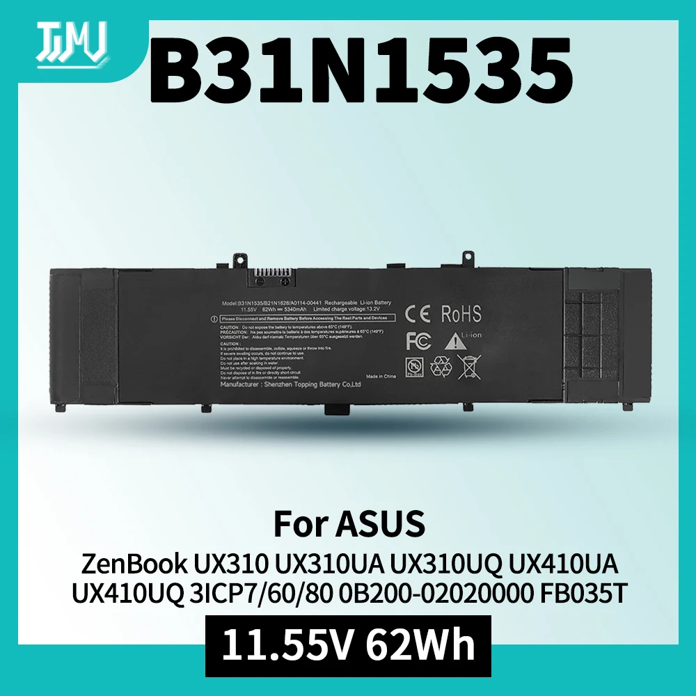 B31N1535 for Asus ZenBook UX310 UX310UA UX310UQ UX310UF UX410 UX410UA UX3410UA UX410UQ U4000U U400UQ UX410UF