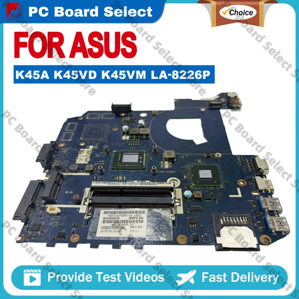 LA-8226P For ASUS K45A P45VA With CPU