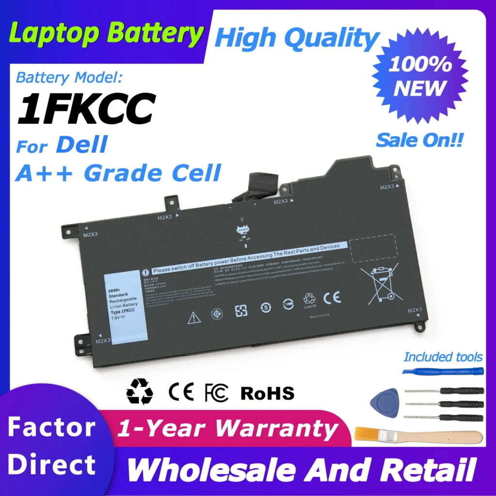 1FKCC for Dell Latitude 7200/7210 2-in-1 Series Notebook 09NTKM/9NTKM Series 0D9J00/0KWWW4 4750mah/38wh