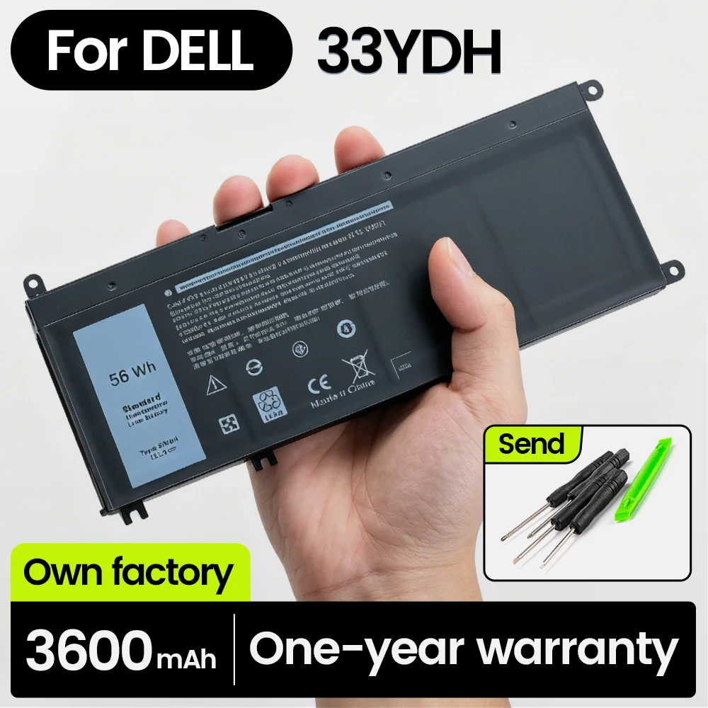 BGBT 33YDH 56Wh for Dell G3 15 3579 Inspiron 15 7577 13 7353 17 7000 7773 7779 7786 Vostro 15 7580 P71F