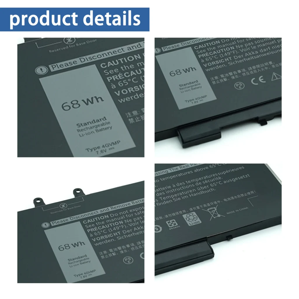 4GVMP 68Wh for Dell Latitude 5400 5401 5410 5411, 5500 55015510 5511 Precision 3540 3550