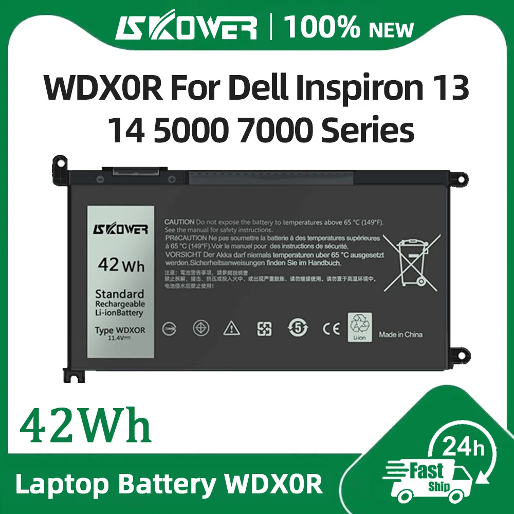 SKOWER 42Wh WDX0R For Dell Vostro 5468 5471 5568 Inspiron 13 5368 5378 5379 7368 5770 7460 7472 5567 5570 5579