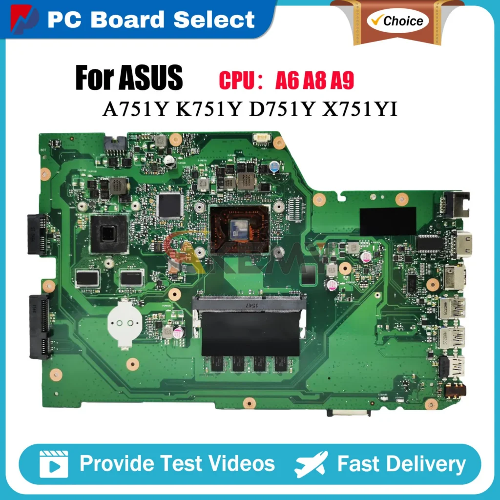 X751YI For ASUS VivoBook X751YI K751Y A751Y X751Y D751Y With A6 A8 A9