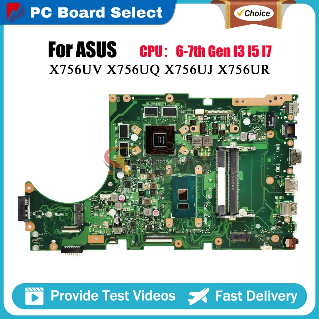 X756UX For ASUS X756UR A756U X756UAK X756U X756UJ X756UXM X756UV X756UQK X756UQ With I3 I5 I7 CPU