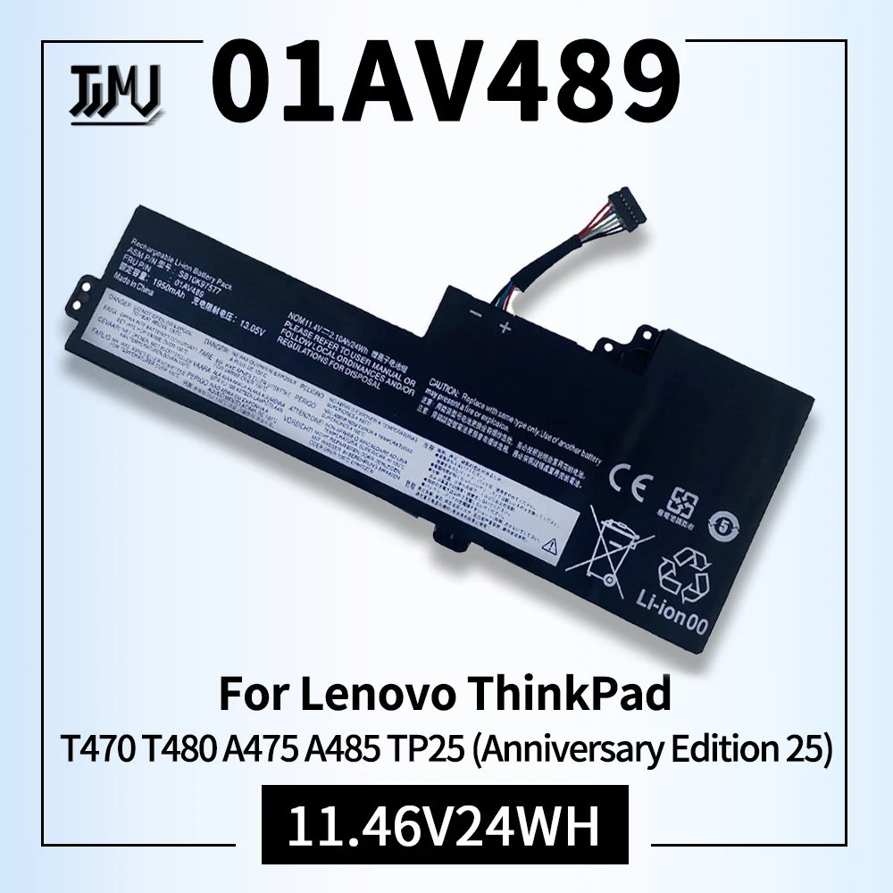 01AV489 T470 T480 for Lenovo ThinkPad A475 A485 TP25 Series 01AV421 01AV420 SB10K97578 01AV419 SB10K97577 24Wh