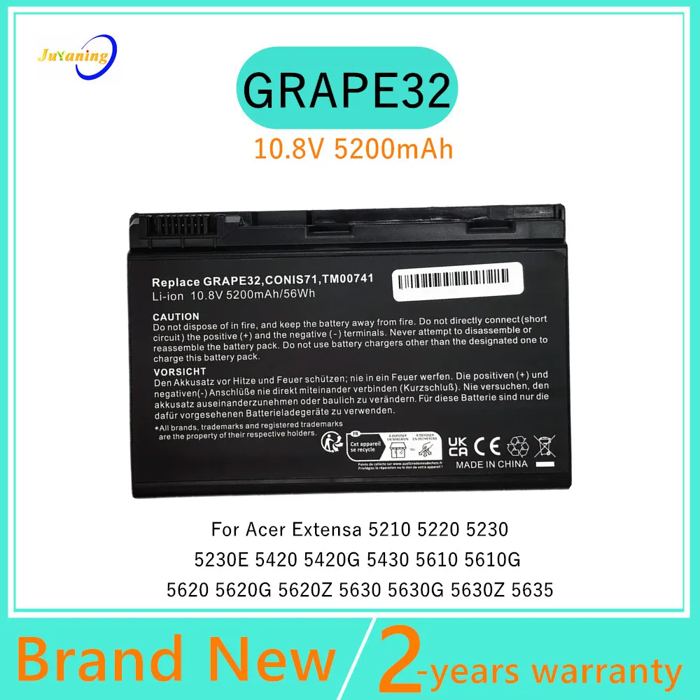 TM00741 GRAPE32 For Acer Extensa 5220 5230 5235 5420G 5610 5620G 5620Z 5630 5635 7220 7620 7620G 7620ZTM00751