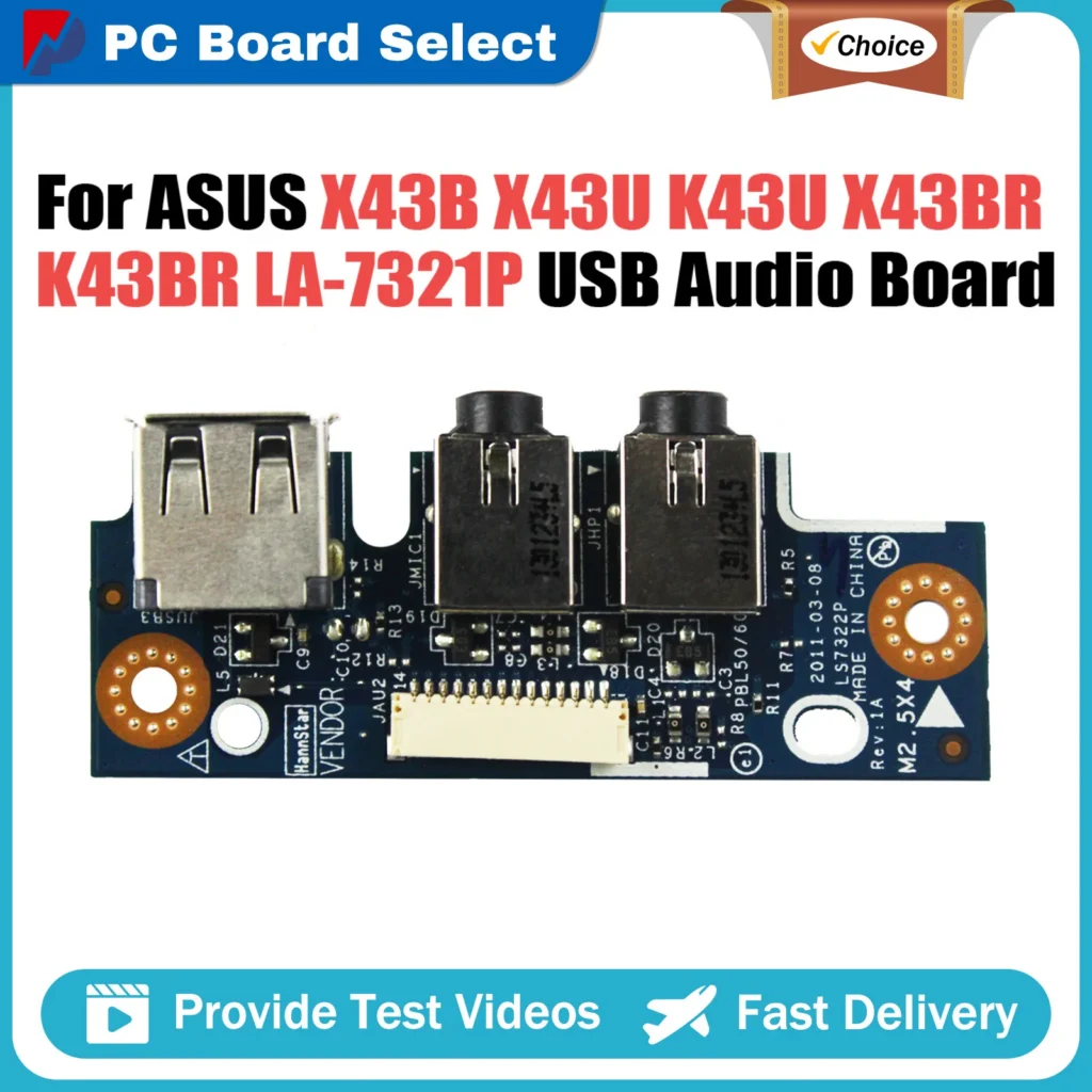 For ASUS X43U X43B CMC60 LA-7321P DDR3 60-N5DMB1300 K43U K43B