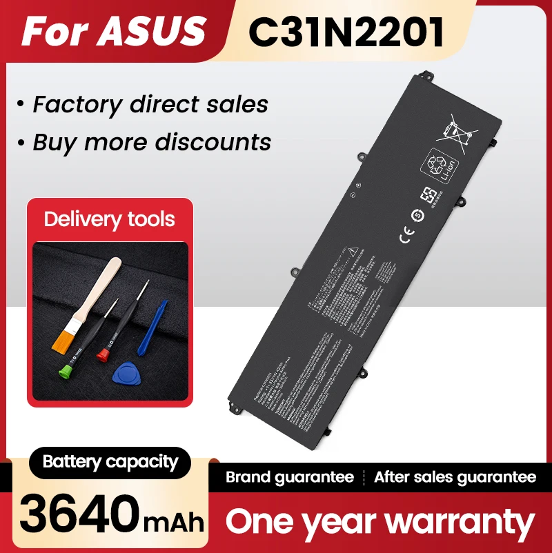 C31N2201 for Asus 0B200-04260000 Replacement Battery F1504ZA X1504ZA Go 15 E1504FA E1504GA