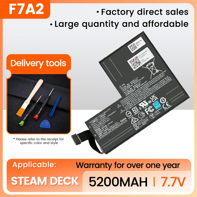 F7A for the all-new Steam Deck LCD handheld game console, F7A 7.7V/40.04Wh/5313