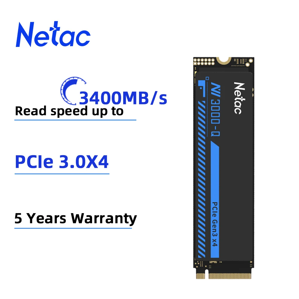 Netac NVMe SSD M2 1TB 2TB 512GB 3400MB/s SSD PCIe3.0 M.2 2280 NV3000Q