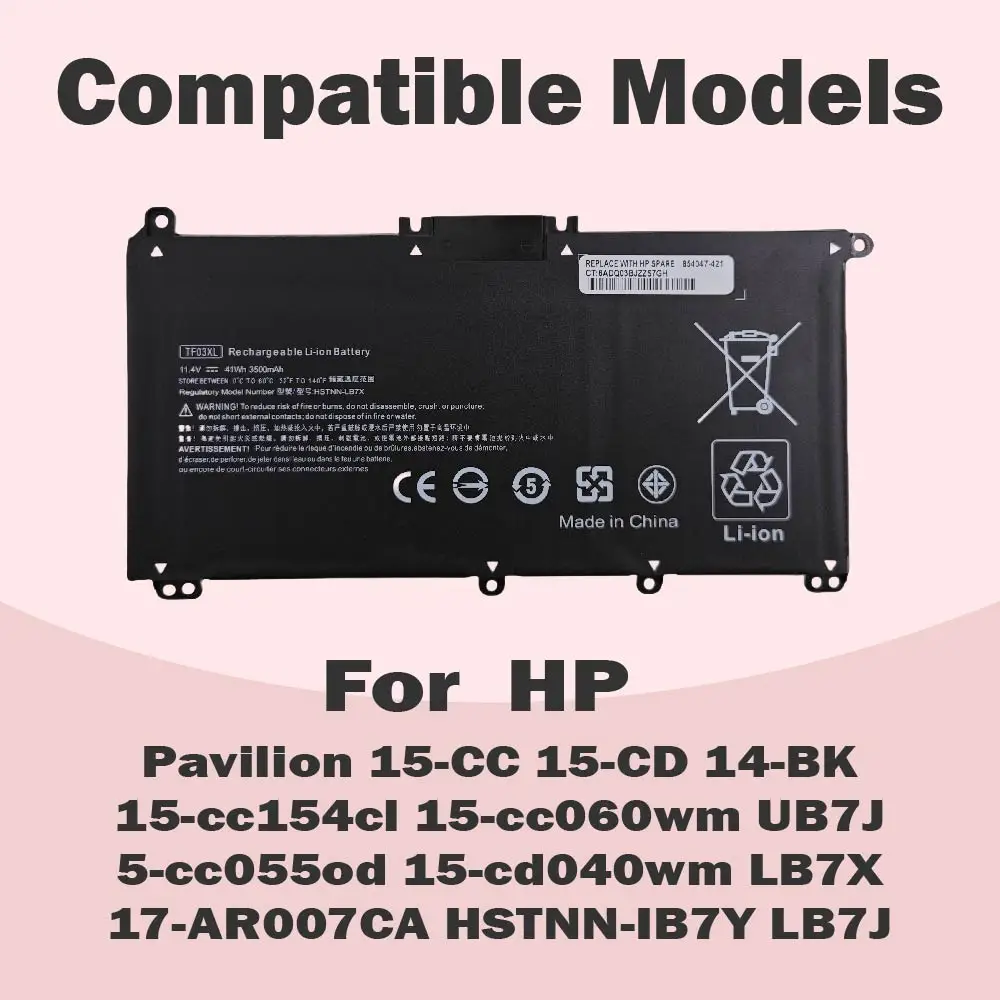 NEW TF03XL 41Wh HP Pavilion X360 14m-cd0001dx 14m-cd0003dx 15-cc0xx 15-cc023cl 15-cc123cl