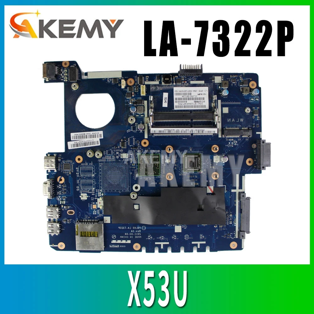 For ASUS X53U K53U X53B K53B PBL60 LA-7322P X53BR K53BY UMA AMD CPU
