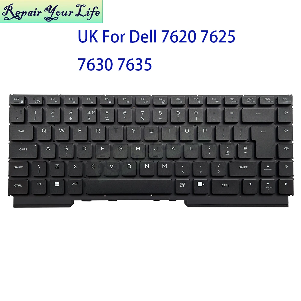 UK GB RGB/Colorful Backlit Keyboard For Dell G16 7620 7630 7625 7635 CN-04PKN0 CN-0RVDX7 4PKN0 RVDX7