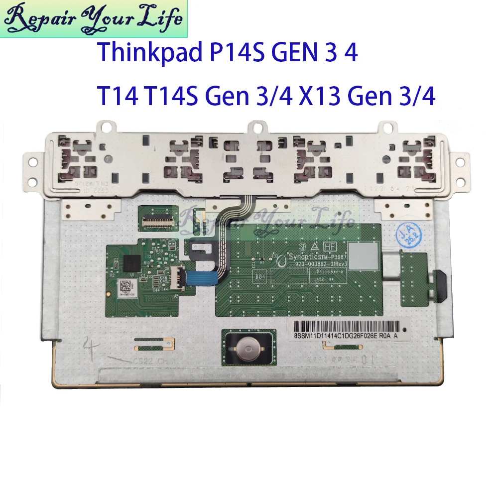 Touch Clickpad TrackPad For Lenovo ThinkPad P14s T14 T14s X14 Gen 3 4 P3687 5T61P67198