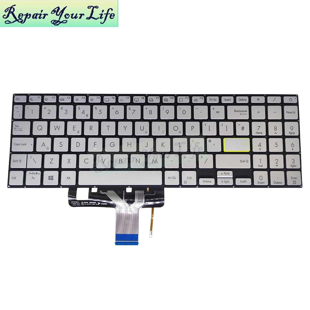 UK GB Backlit Keyboard for ASUS VivoBook 15X X521 X521F X521FL X521FA X521EQ X521UA X521IA X521JQ 5626UK00 AT3UK13