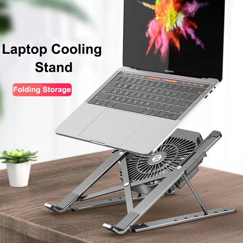Aluminum Alloy Notebook Cooler Pad Holder Adjustable For 17inch