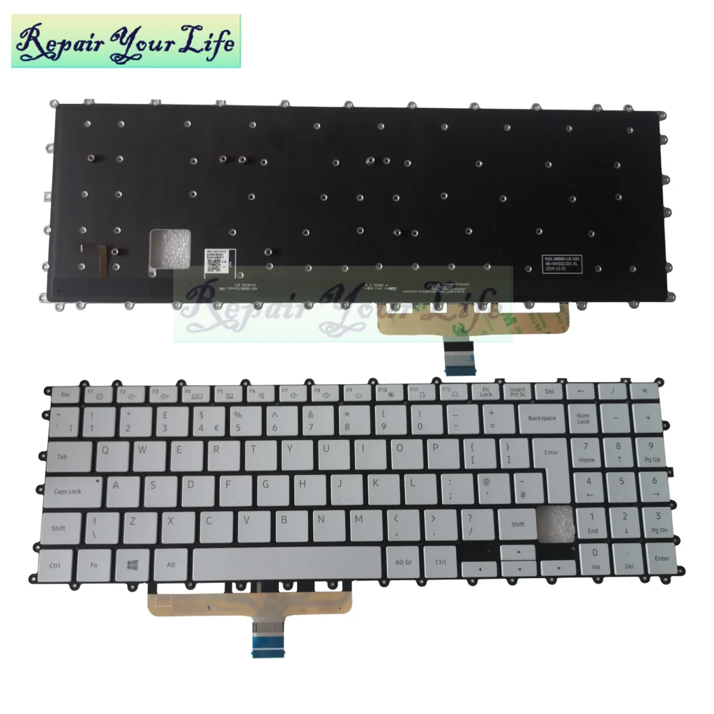 UK KR Backlight Keyboard For Samsung Galaxy Book Flex NP950XCJ-X01 15.6