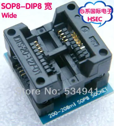 SOP8 to DIP8 Wide 200-208mil Socket / SOIC8-DIP8 / sop8 to dip8