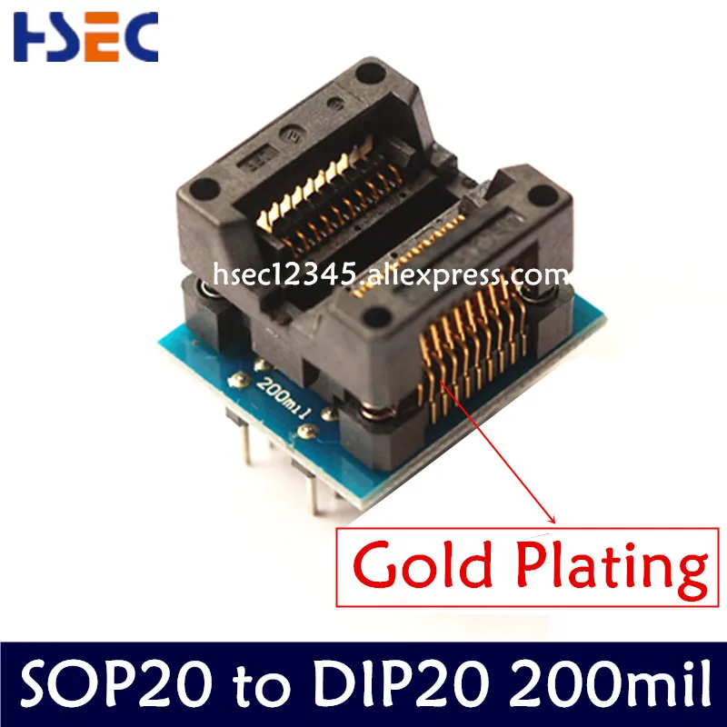 sop20 to dip20 adapter 200mil SOIC20 socket IC programmer adapter for T48 TL866 RT809H