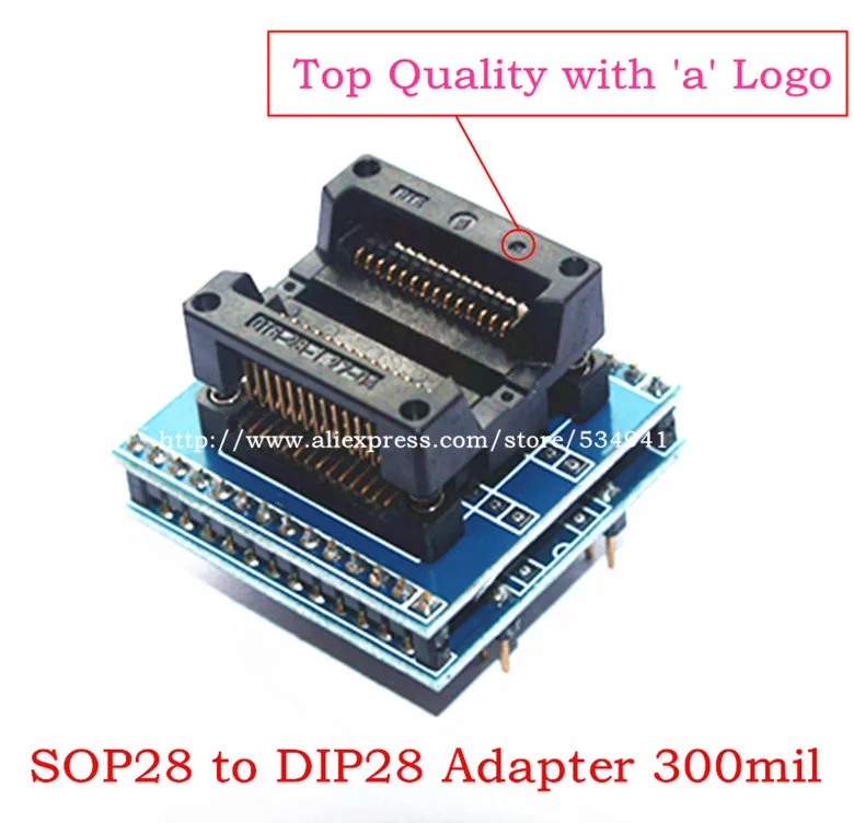SOP28 to DIP28 Adapter ic socket /SOIC28 to DIP28 IC socket Wide 300mil
