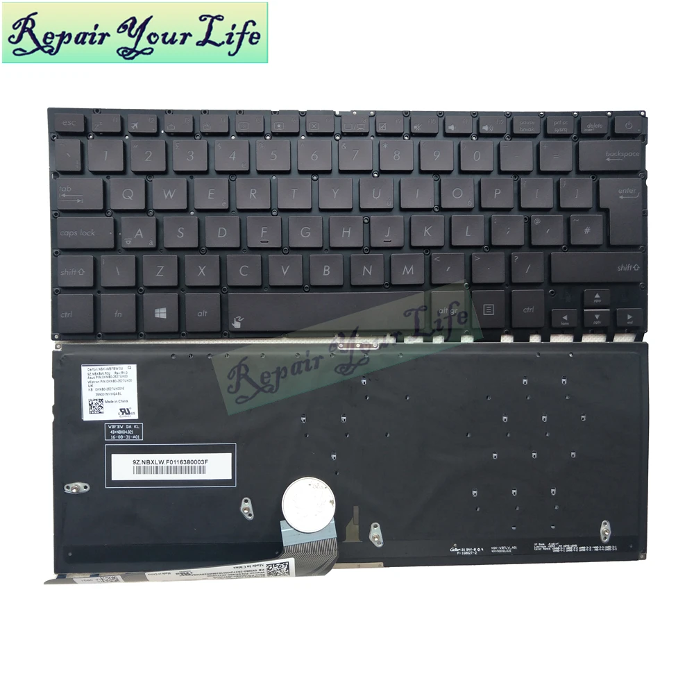 UK English Laptop Keyboard for ASUS UX430 UX430U UX430UA UX430UQ UX430UAR Backlight 9Z.NBXBW.F0U 0KNB0-2627UK00 2627LA00