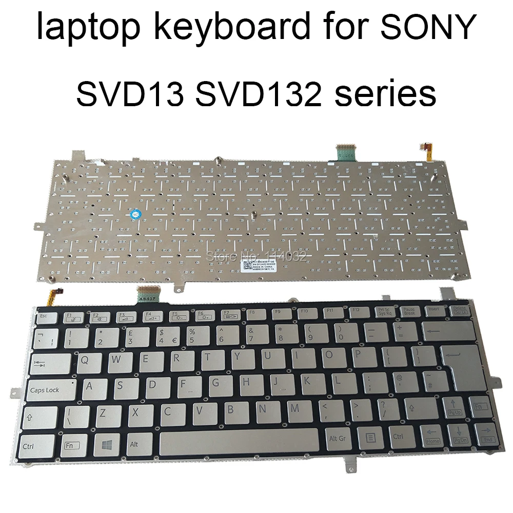 keyboard SVD13 for SONY Vaio SVD132 SVD 13 132 SVD13215PXB UK GB British silver new 149245511GB