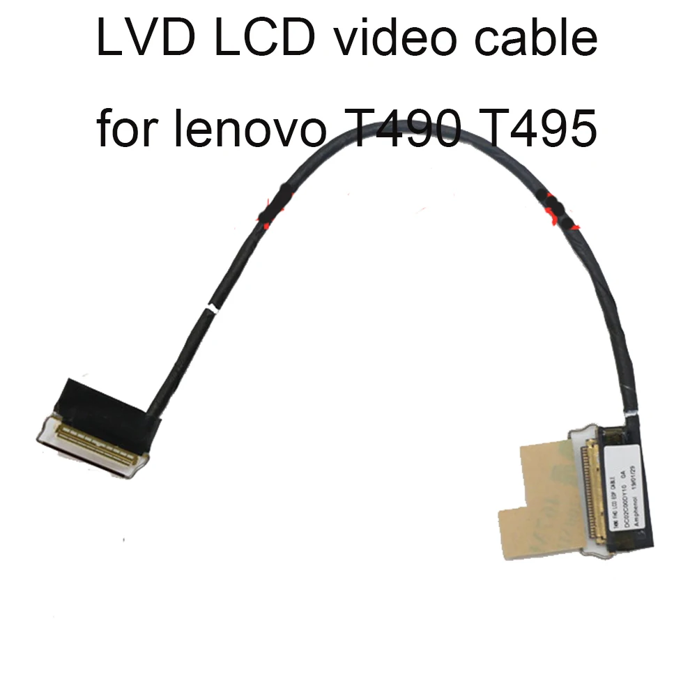 T490 LCD LVDS Video Cable For Lenovo ThinkPad T495 2K 3K FHD 1920*1080 WQHD 01YT38 02HK974 02HK975 DC02C00DY20 40Pin