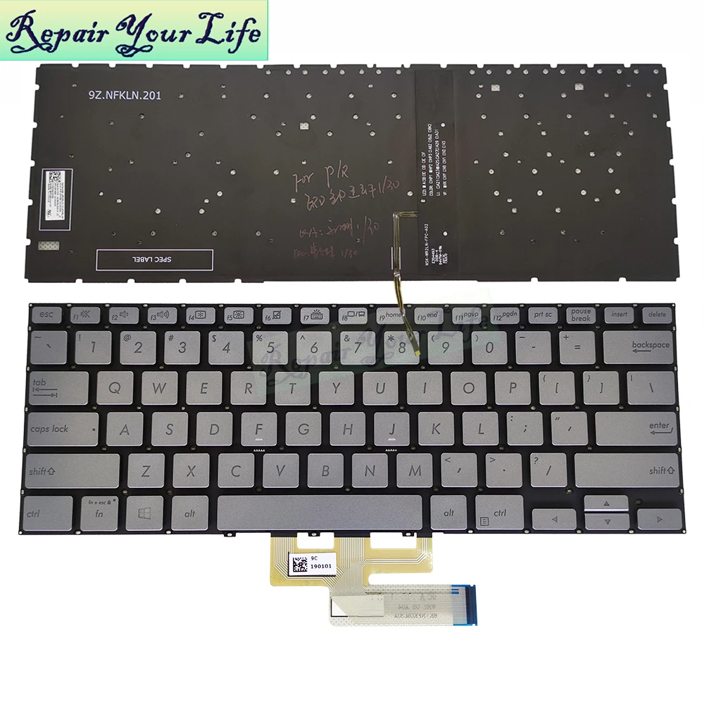 US UK CF Backlit keyboard for ASUS ZenBook flip 14 UX462 UX462DA 0KNB0-262NUS00