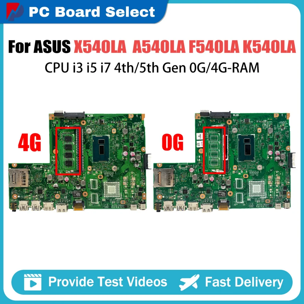 For ASUS X540LJ R540LA X540L X540LA Mainboard A540L F540L CPU I3 I5 I7