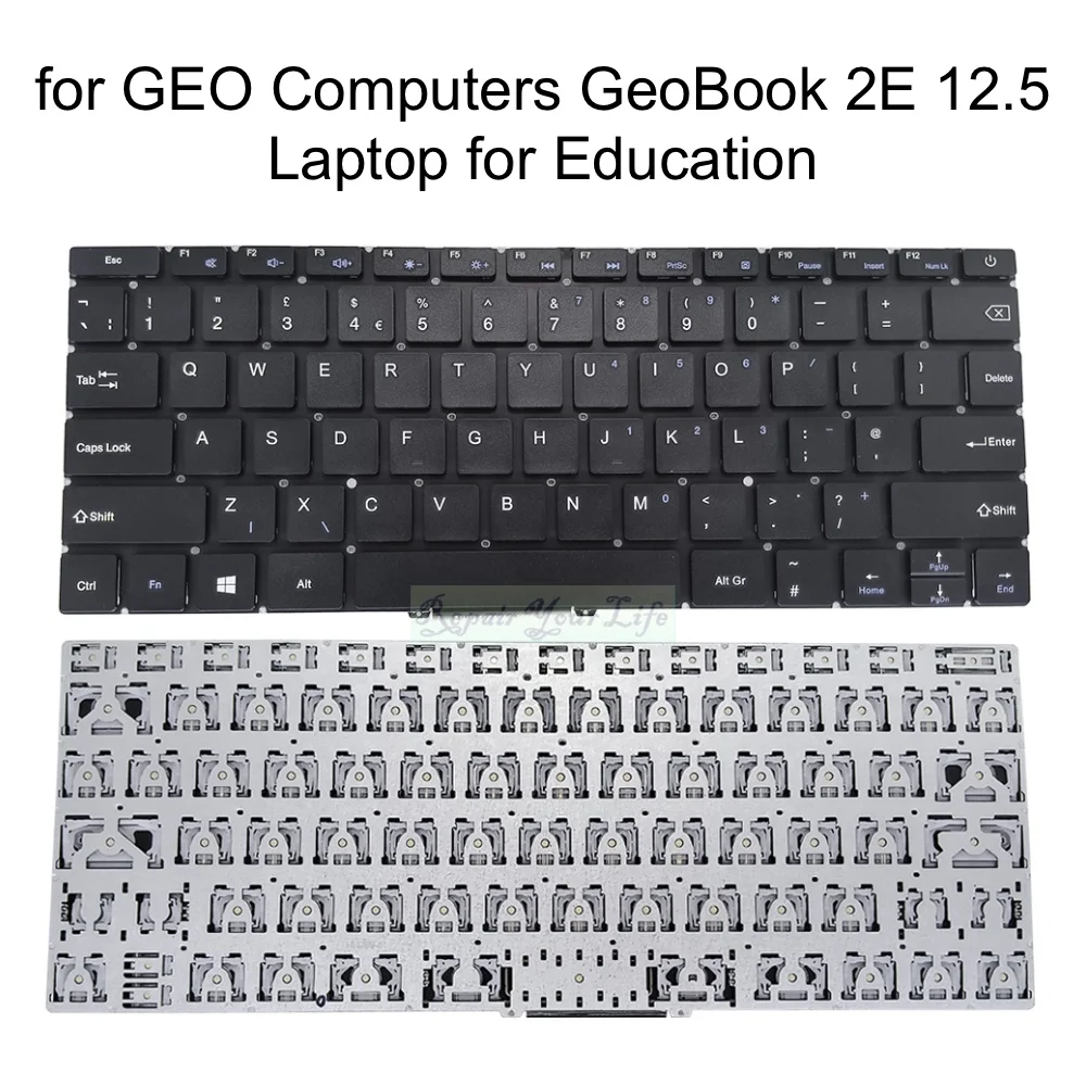 UK English Keyboard for GEO Computers GeoBook 2E 12.5