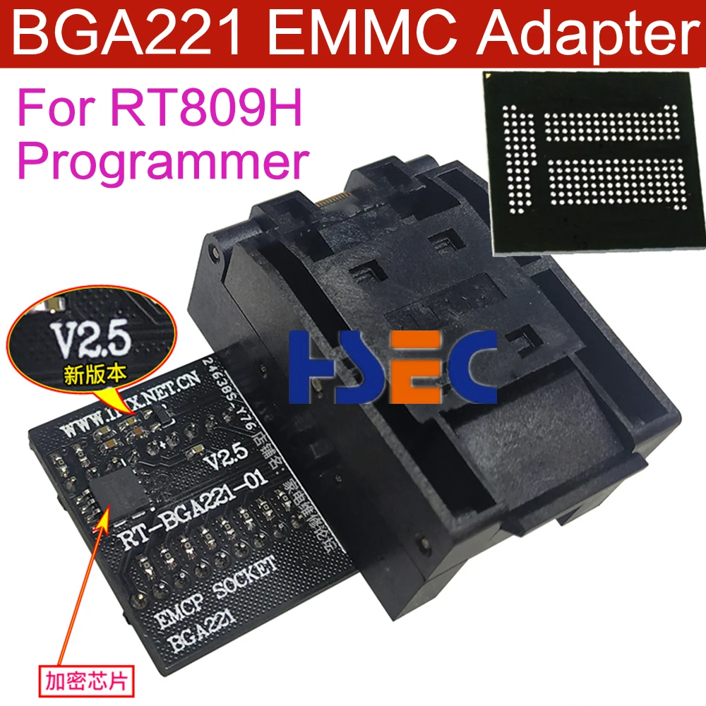 BGA221 emmc adapter RT-BGA221-01 11.5*13mm EMMC seat EMCP221 EMMC Adapter
