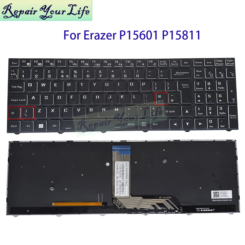 UK GR IT French AZERTY Backlit Keyboard For Medion Erazer P15601 NH55RHQ-M MD61656 P15811(NH55RCQ-M MD61775 MD61746