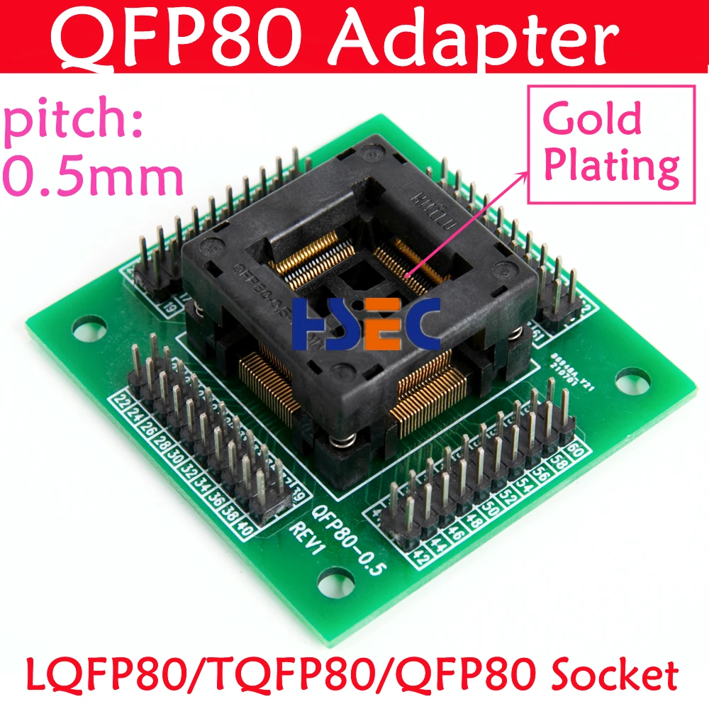 LQFP80 TQFP80 QFP80 adapter Programmer Burner TQFP80-0.5mm