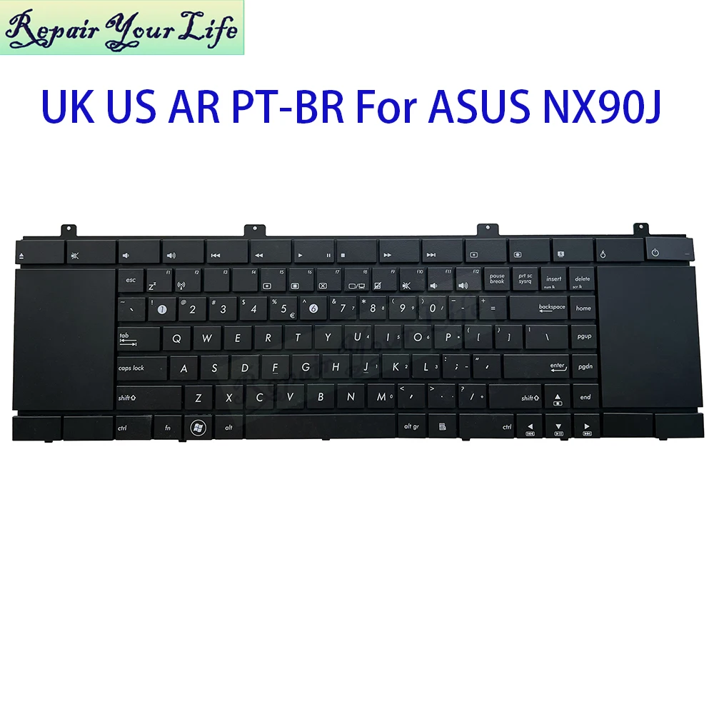 US UK PT-BR Arabic Keyboard For Asus NX90JQ NX90JN NX90SN NX90J NX90 18.4' MP-09P73U49528