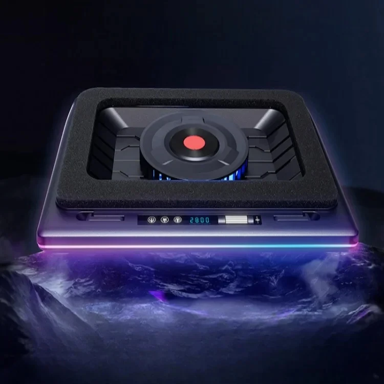 V12 RGB Gaming Laptop Cooler with 5.5-inch Powerful Turbine Fan, 15.6-21 inches