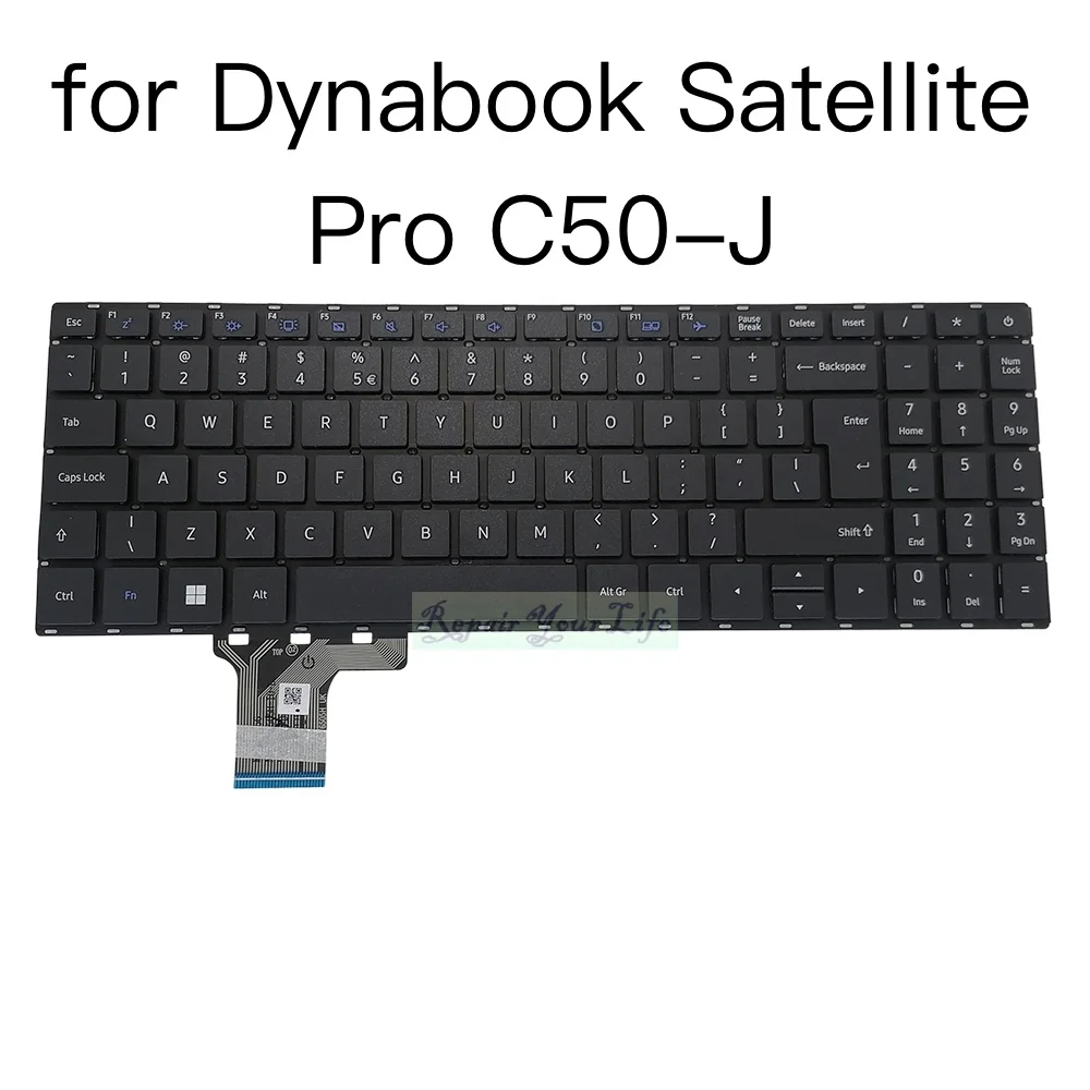 UK English Notebook Keyboards for Dynabook Satellite Pro C50-J C50-J15250 11A 12A 12B 12C C50-J-128 129 V0K-V6505H