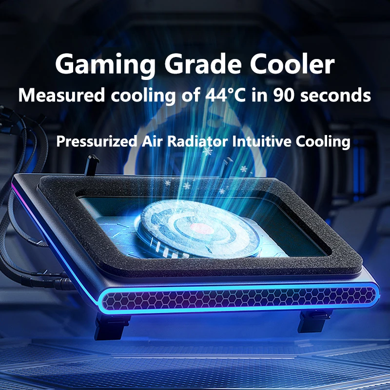 V10 V12 Gaming Laptop Cooling Pad, with 5.5inch External Cooling Fan, Rapid Cooling Laptop 15.6-21inch