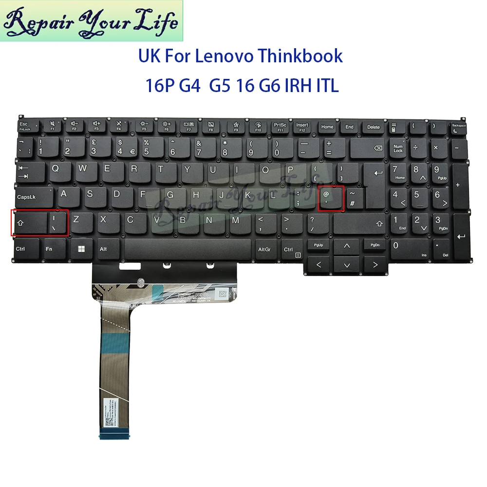 UK US Laptop Keyboard For Lenovo Thinkbook 16P G4 IRH 16p G5 IRX 16 G6  PH5CLXB PH5CL