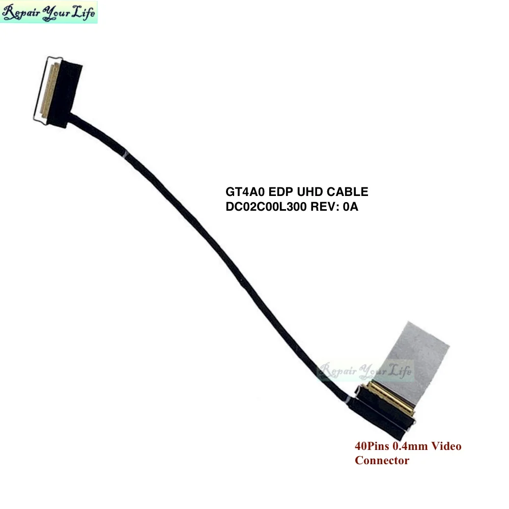 40pins LCD LVDS GT4A0 EDP UHD Cable for Lenovo Thinkpad T14 Gen 1 P14s 4K 0.4mm DC02C00L300