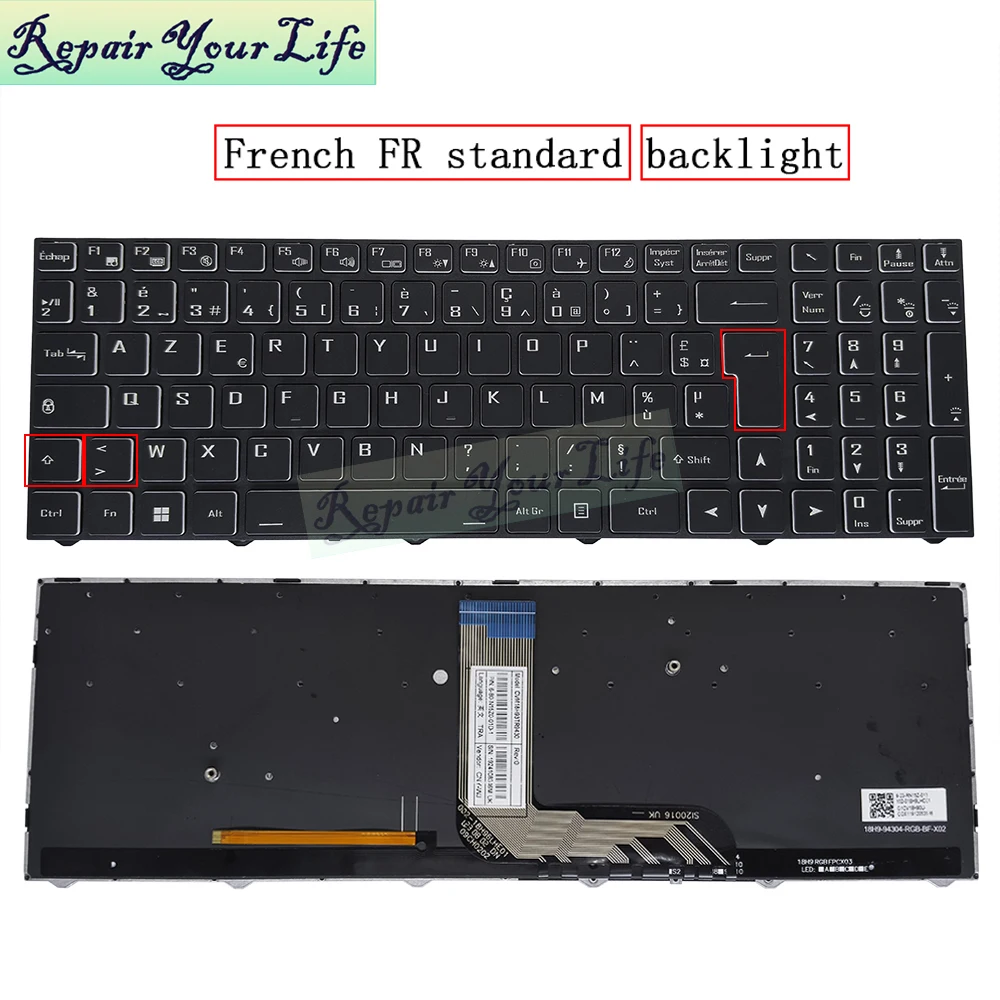 UK Brazil German Italian French Keyboard Backlit For Medion Erazer Crawler E10 E25 P20 NP70PNP-M MD61861 MD62364 MD62449
