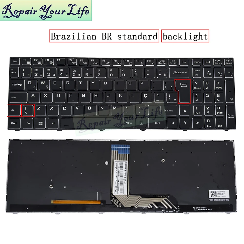 UK German French Italiano Gaming Laptop Keyboard Backlit For Medion Erazer Defender P10 MD63665 MD61803 MD61827 NH77DDW-M