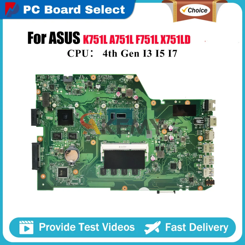 X751LD For ASUS X751L X751LJ X751LN X751LK K751L X751LB F751L X751LDV X751LKB A751L W/ I3 I5 I7