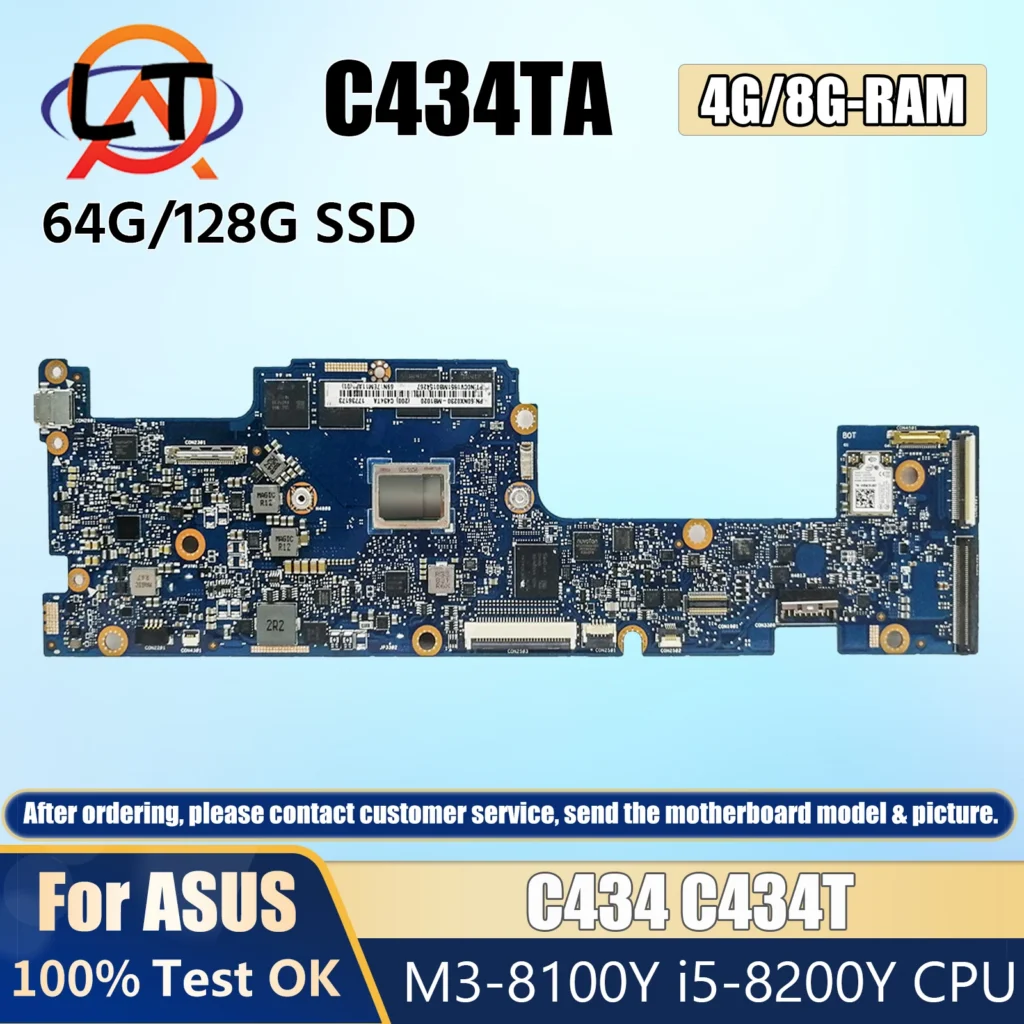 C434TA M3-8100Y CPU 4GB RAM 64G SSD For ASUS Chromebook Flip C434TA C434 C434T