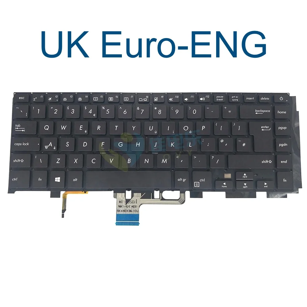 UK Backlit keyboard for Asus ZenBook Pro UX530UQ UX530 UX530U UX530UX Czech Slovakia 0KNB0-4624UK00 0KN1-1M1UK13
