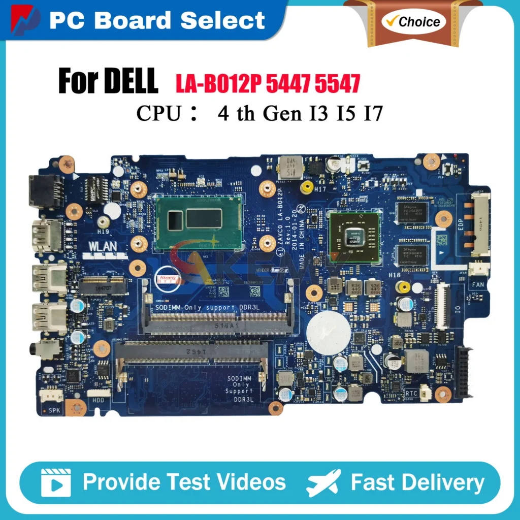 For Dell Inspiron 14 5443 5447 5448 5542 5547 5548 LA-B012P with I5 I7 CPU CN-0V25MC 006M0K