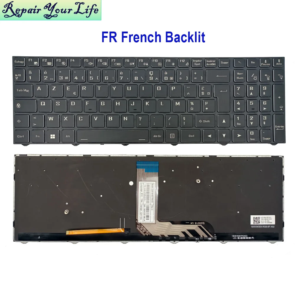 UK US RU FR Spain Turkey Backlit Keyboard For Monster Abra A7 V12 A7 V13 A5 V16 A5 V17.1 .2 .3 .4 .5