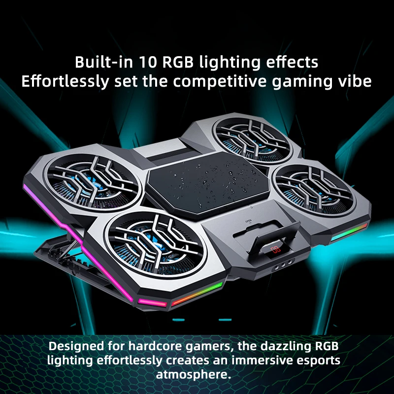 Laptop Cooler with Semiconductor Cooling Quad-Core Ultra-Powerful Fan