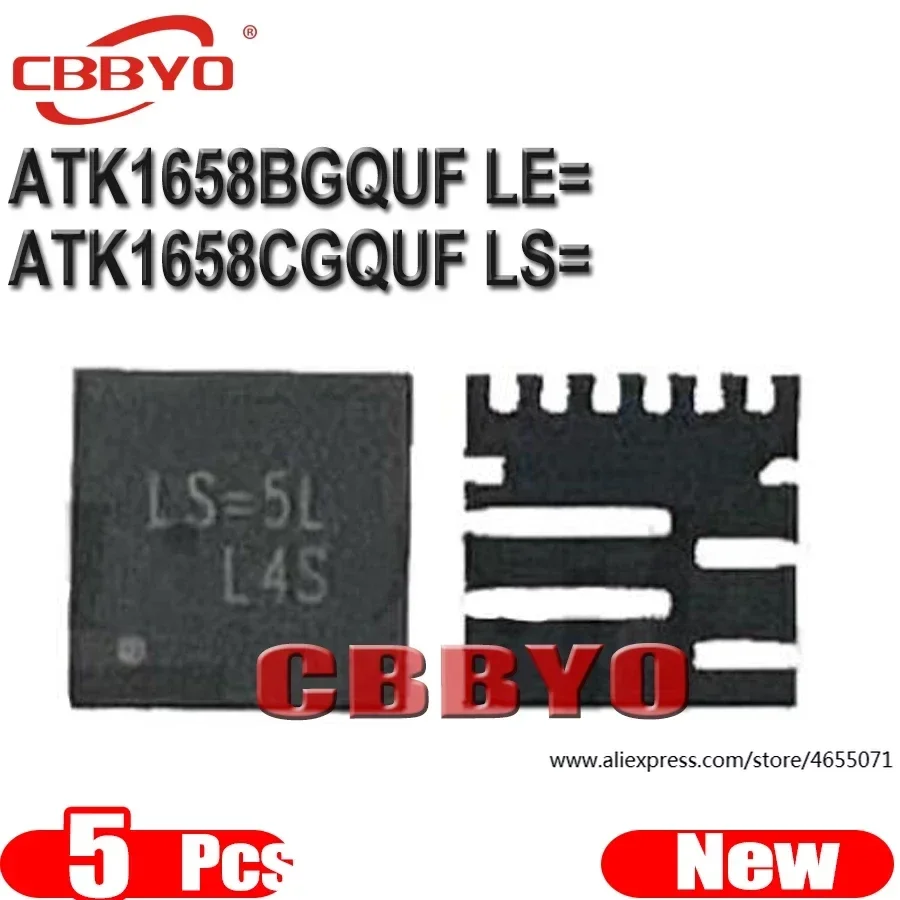 (5piece)100% New ATK1658BGQUF LE= ATK1658CGQUF LS= ATK1658B ATK1658C ATK1658 QFN-12