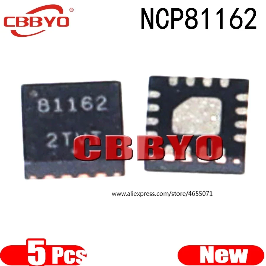 (5piece) 100% New 81162 NCP81162 NCP81162MNR2G QFN-16